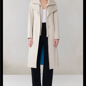 Soia & Kyo black and grey wool coat